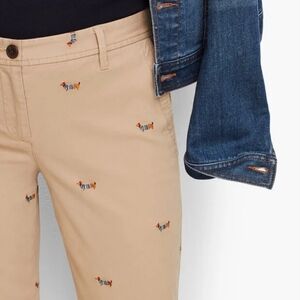 Talbots Girlfriend Chinos - Dachshund Embroidered Size 2